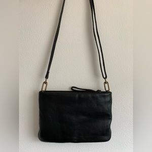Madewell puff crossbody bag in black